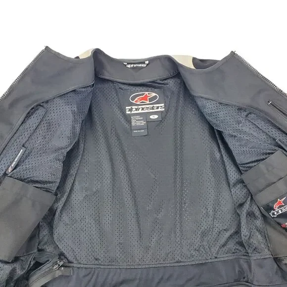 ALPINESTARS Jacket Adult XL White Black Spell Out Motorcycle Full Zip w/ Armour - Picture 9 of 14